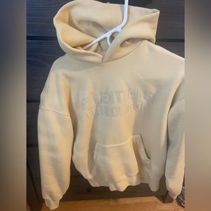 essentials fear of god hoodie size 10 in childrens color yellow